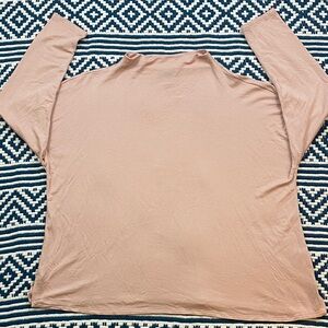 Eileen Fisher Women's Blush 3/4 Sleeve Tencel Jersey Turtleneck Top Size M